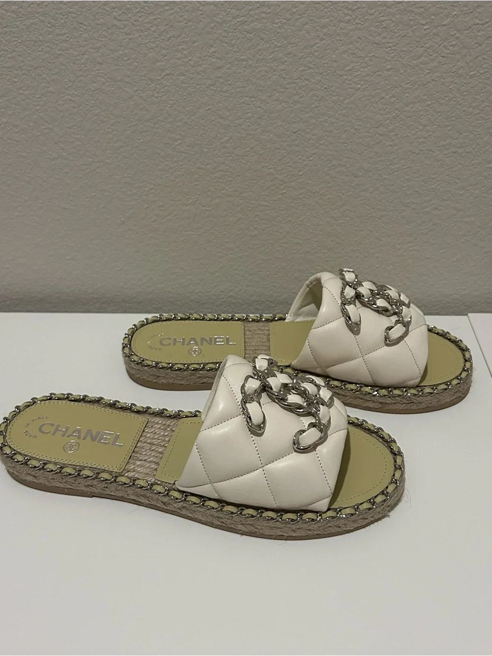 Chanel 25P Espadrille Mules